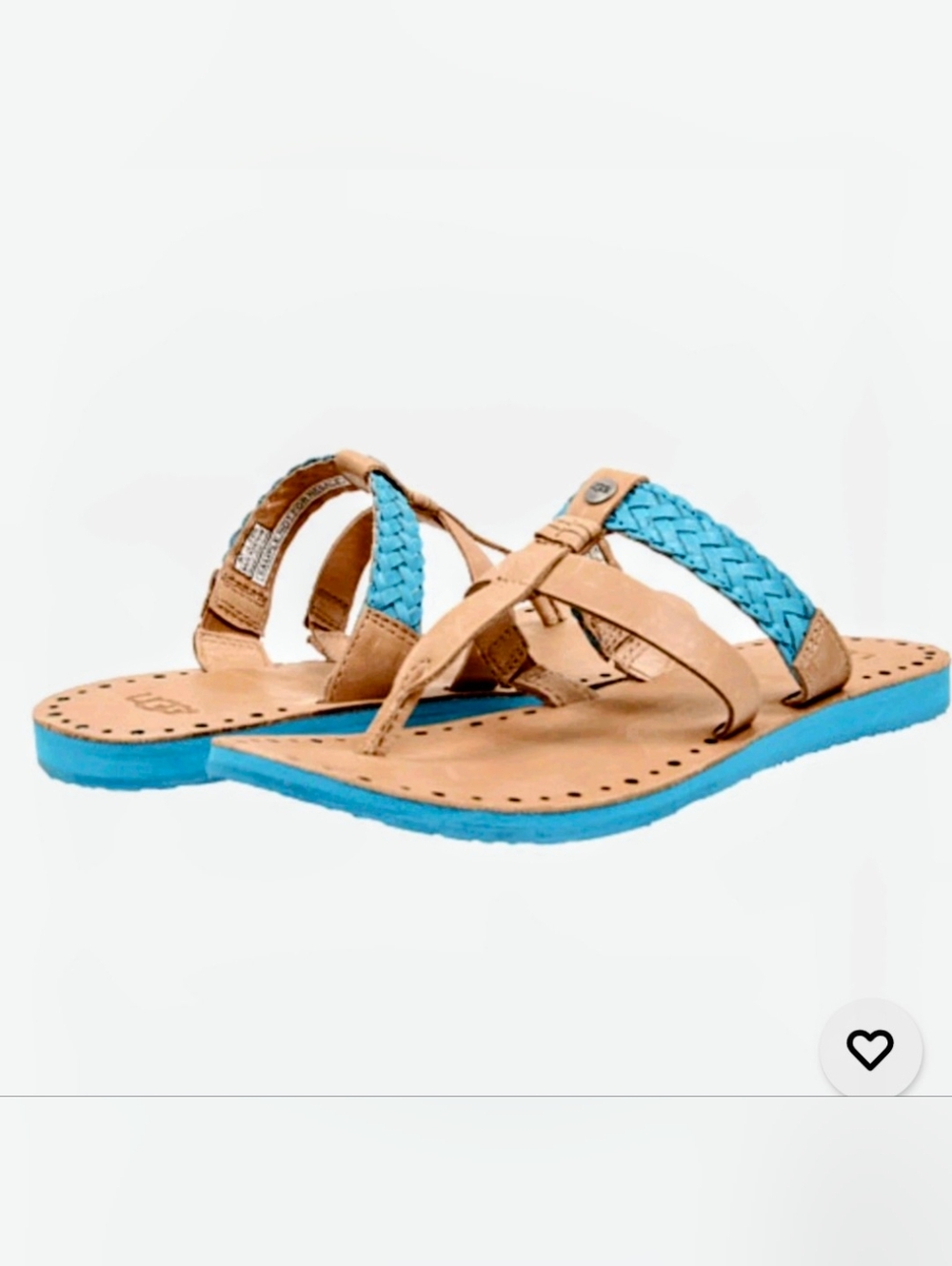 Ugg Australia Audra Braid Sandals Shoes Turquoise